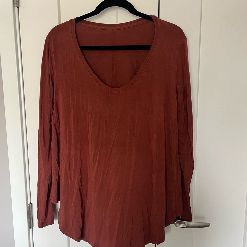 lululemon athletica Terracotta Long Sleeve Top